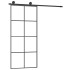 Puerta corredera con set herrajes vidrio ESG aluminio 90x205