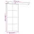 Puerta corredera con set herrajes vidrio ESG aluminio 90x205