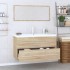 Conjunto de muebles de baño 3 piezas color roble