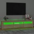 Mueble de TV con luces LED roble Sonoma 180x35x40