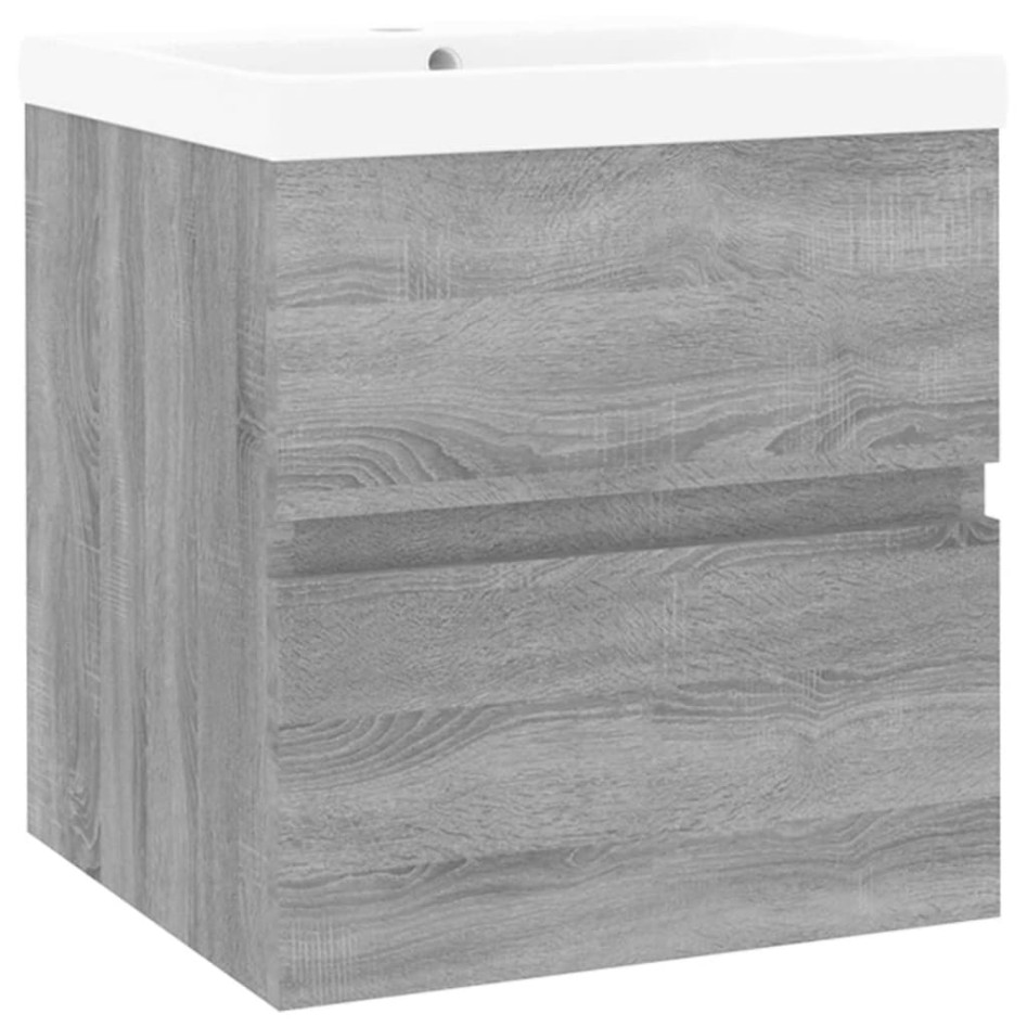 Mueble de baño con lavabo madera contrachapada gris