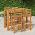 Mesa y taburetes altos de jardín 5 pzas madera maciza