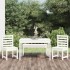 Juego de comedor de jardín 4 piezas madera maciza pino