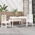 Juego de comedor de jardín 4 piezas madera maciza pino