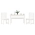 Juego de comedor de jardín 4 piezas madera maciza pino