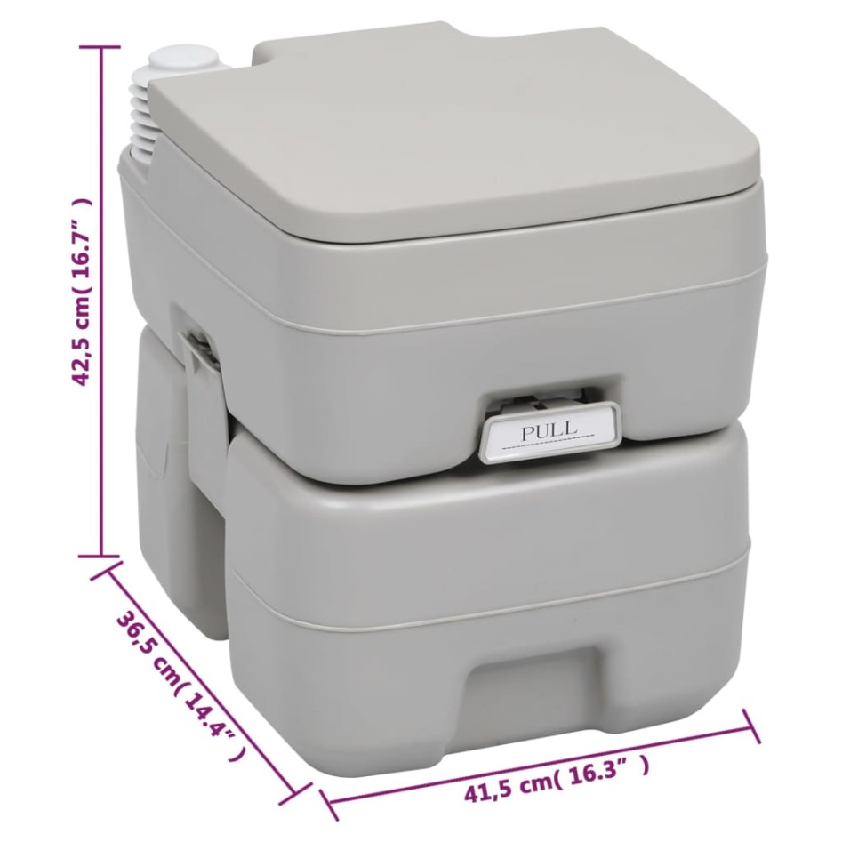 Juego de inodoro portátil y tanque de agua para