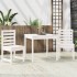Mesa y sillas de jardín 3 piezas madera maciza de pino