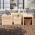 Juego de cajas de jardín 4 piezas madera maciza de