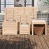 Juego de cajas de jardín 4 piezas madera maciza de
