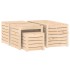 Juego de cajas de jardín 4 piezas madera maciza de