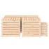 Juego de cajas de jardín 4 piezas madera maciza de