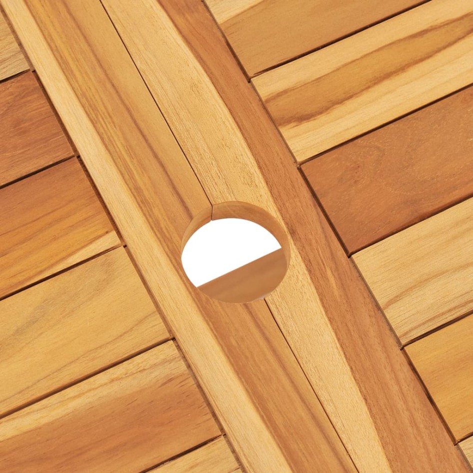 Juego de comedor para jardín 5 piezas madera maciza de