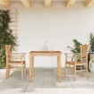 Juego de comedor para jardín 3 pzas madera maciza de teca