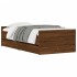 Estructura de cama con cajones roble marrón 90x190