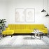 Sofá cama en forma de L terciopelo amarillo 260x140x70
