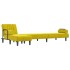 Sofá cama en forma de L terciopelo amarillo 260x140x70
