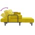 Sofá cama en forma de L terciopelo amarillo 260x140x70