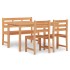 Juego de comedor para jardín 4 piezas madera maciza de