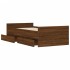 Estructura de cama con cajones roble marrón 90x190