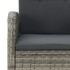 Set comedor de jardín 3 piezas con cojines ratán sintético