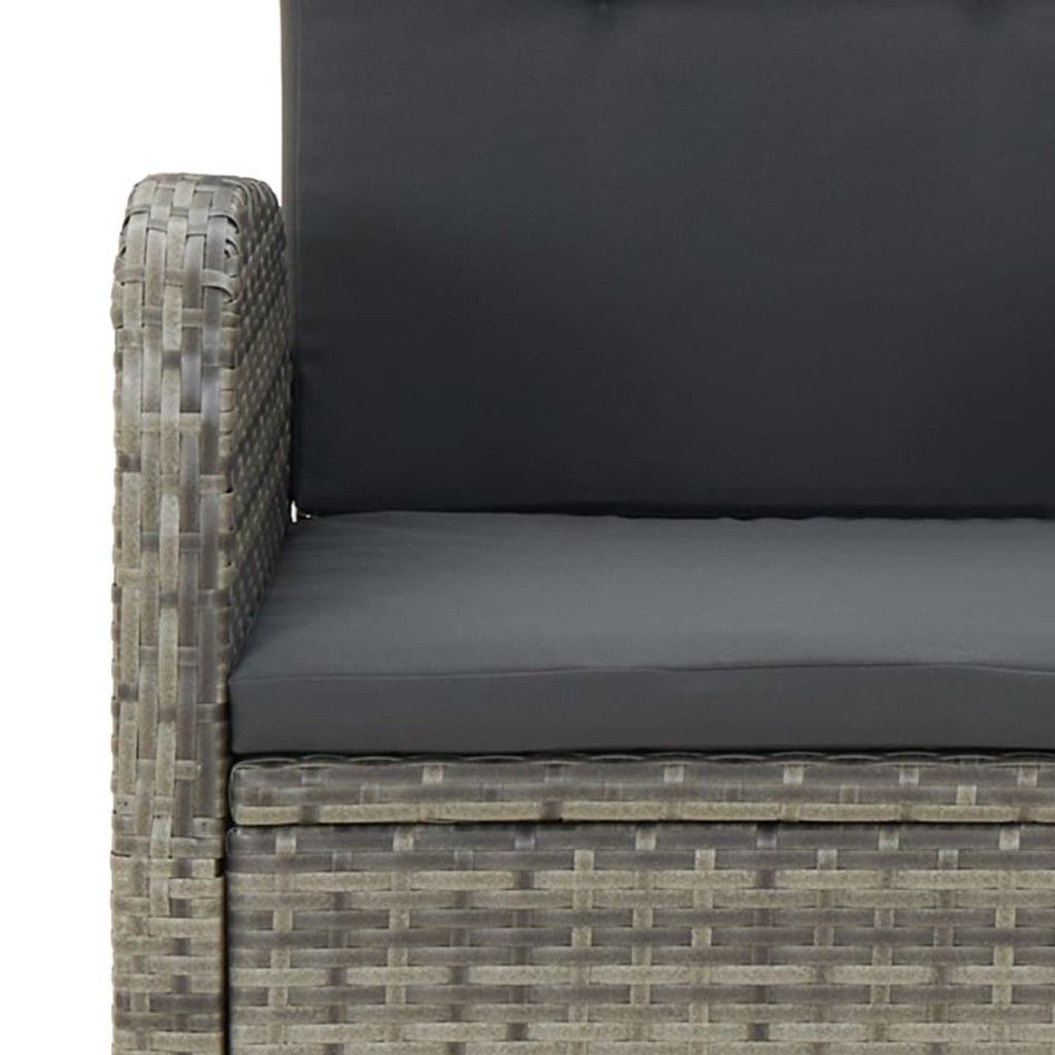 Set comedor de jardín 3 piezas con cojines ratán sintético