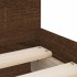 Estructura de cama con cajones roble marrón 90x190