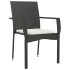 Set de comedor de jardín 7 pzas y cojines ratán sintético