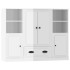 Aparador alto de madera 3 piezas contrachapada blanco