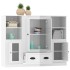 Aparador alto de madera 3 piezas contrachapada blanco