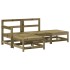 Juego de muebles jardín 4 pzas y cojines madera pino