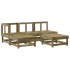 Juego de muebles jardín 5 pzas y cojines madera pino