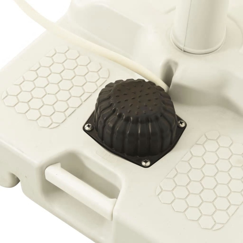 Lavabo para camping con depósito de agua con ruedas