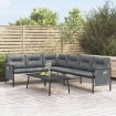 Juego de muebles de jardín 2 piezas acero gris antracita