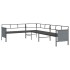 Juego de muebles de jardín 2 piezas acero gris