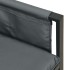 Juego de muebles de jardín 2 piezas acero gris