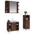 Set de muebles baño 3 pzas madera contrachapada roble