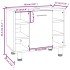 Set de muebles baño 3 pzas madera contrachapada roble