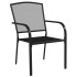 Juego de comedor de jardín 7 piezas acero gris
