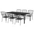 Juego de comedor de jardín 7 piezas acero gris