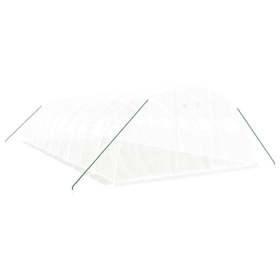 Invernadero con estructura de acero blanco 40 m² 10x4x2