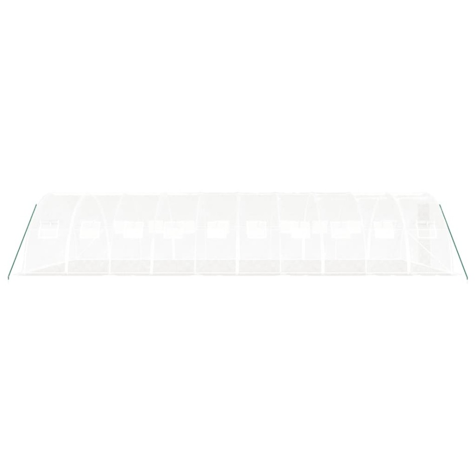 Invernadero con estructura de acero blanco 40 m² 10x4x2