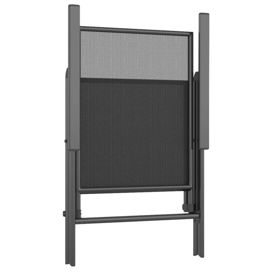 Juego de comedor de jardín 9 piezas acero gris