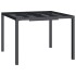 Juego de comedor de jardín 5 piezas acero gris