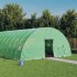 Invernadero con estructura de acero verde 48 m² 8x6x2,85