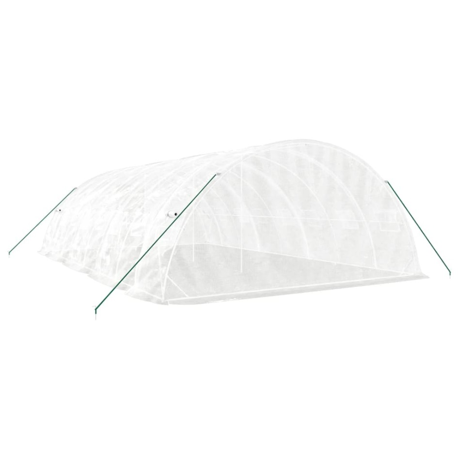 Invernadero con estructura de acero blanco 40 m² 8x5x2,3