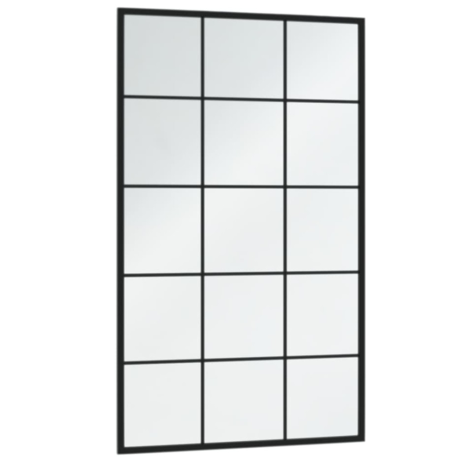 Espejos de pared 6 uds metal negro 100x60