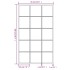 Espejos de pared 6 uds metal negro 100x60