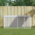 Gallinero con techo acero galvanizado gris claro 203x98x90