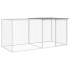 Gallinero con techo acero galvanizado gris claro 203x98x90