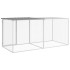 Gallinero con techo acero galvanizado gris claro 203x98x90